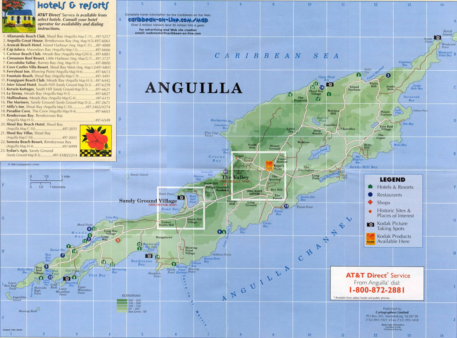 Anguilla Physical Map